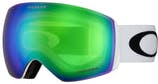 Flight Deck L Faded Matte White - Prizm Jade - Goggles
